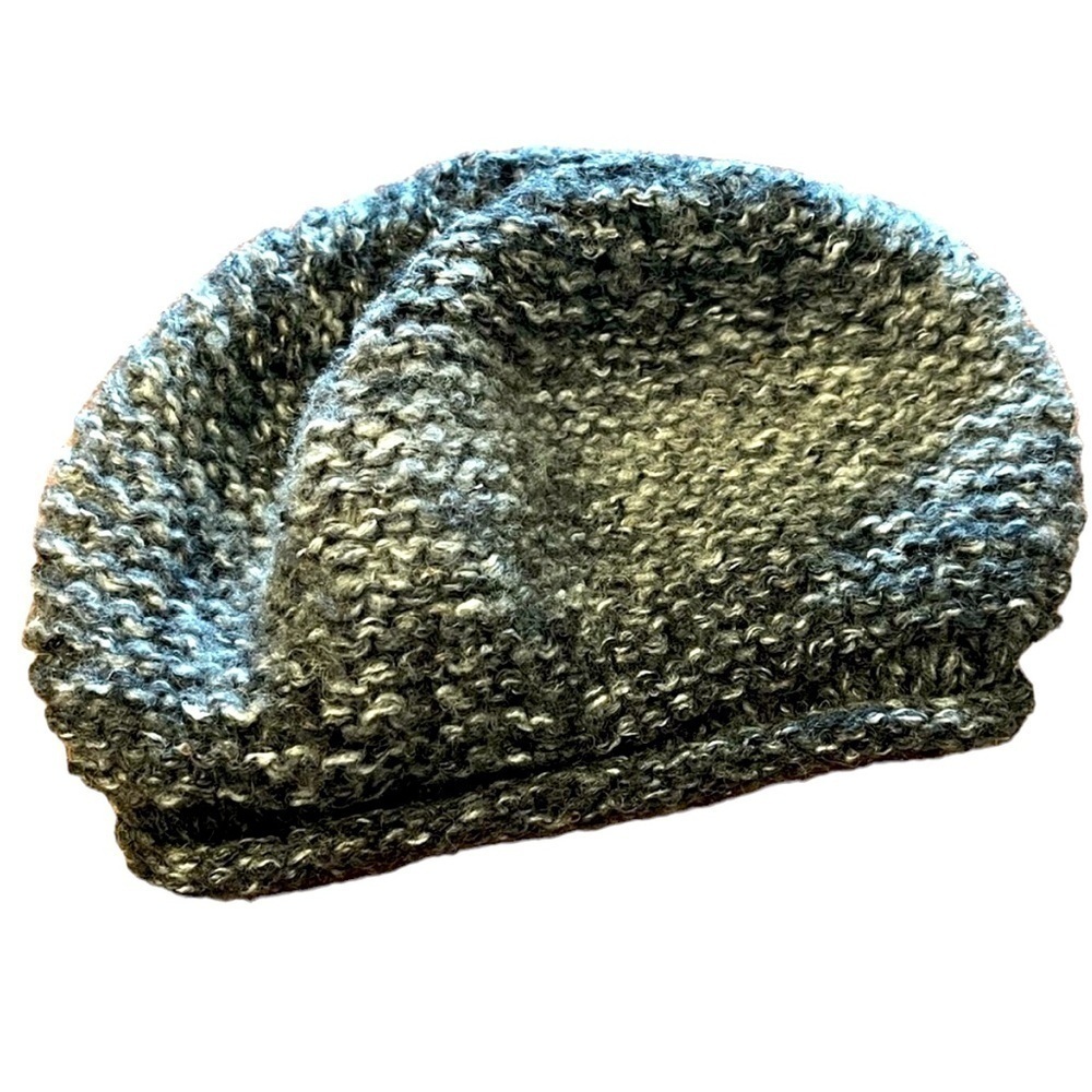 RVCA 100% wool NWOT HAT knit ombré charcoal gray with rolled brim NEW